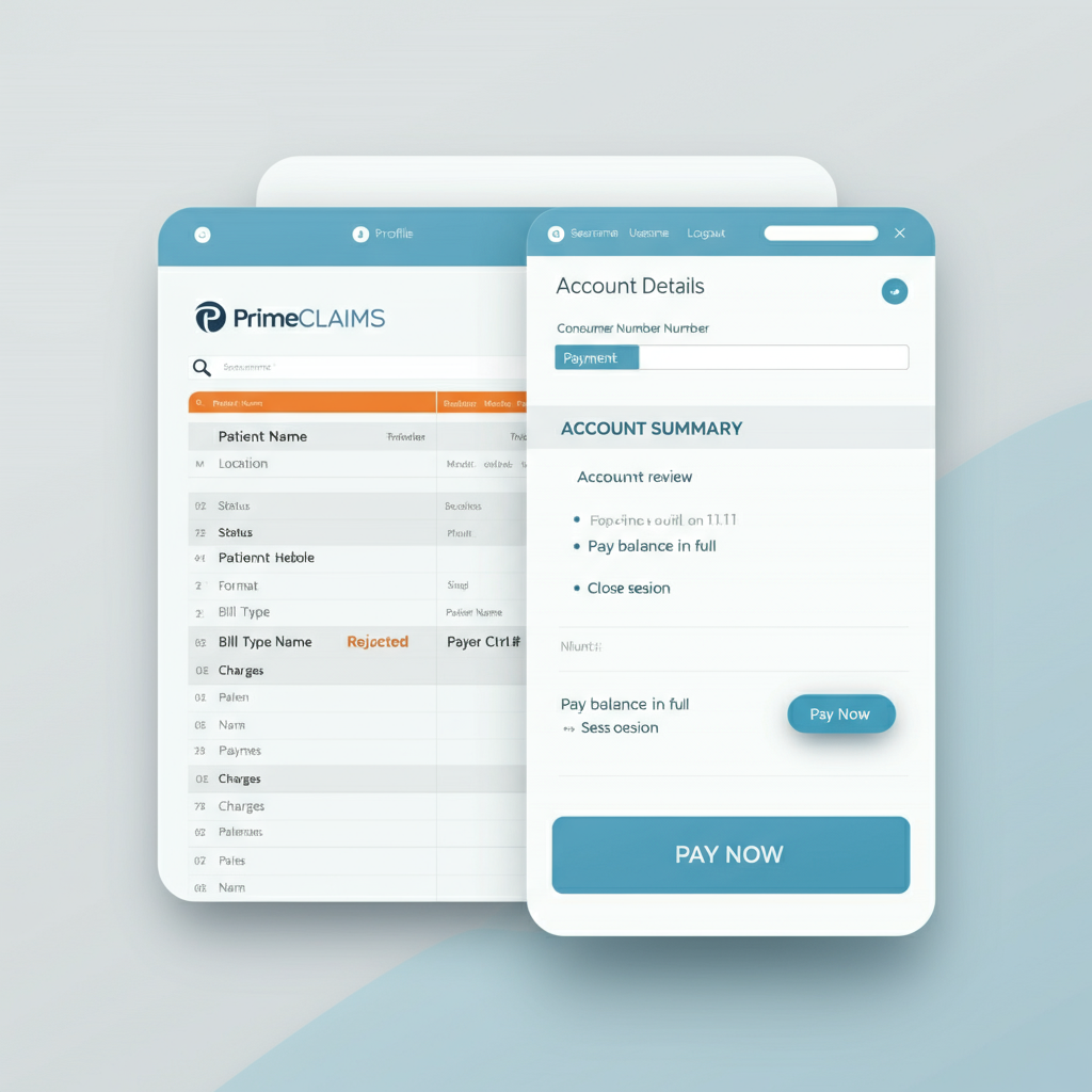 primeCLAIMS Web App Illustrationprivate pay 